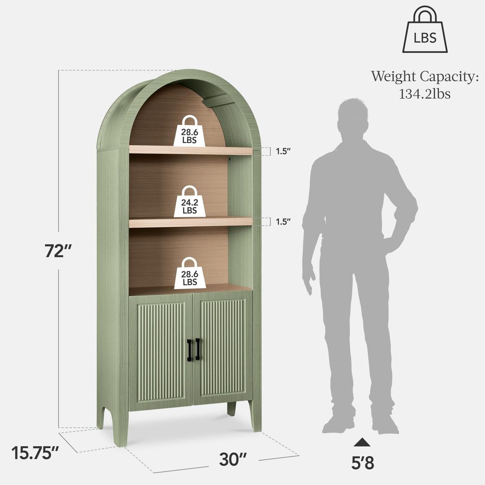 71 Tall Arched Kitchen Pantry, - Storage & Organization review and price