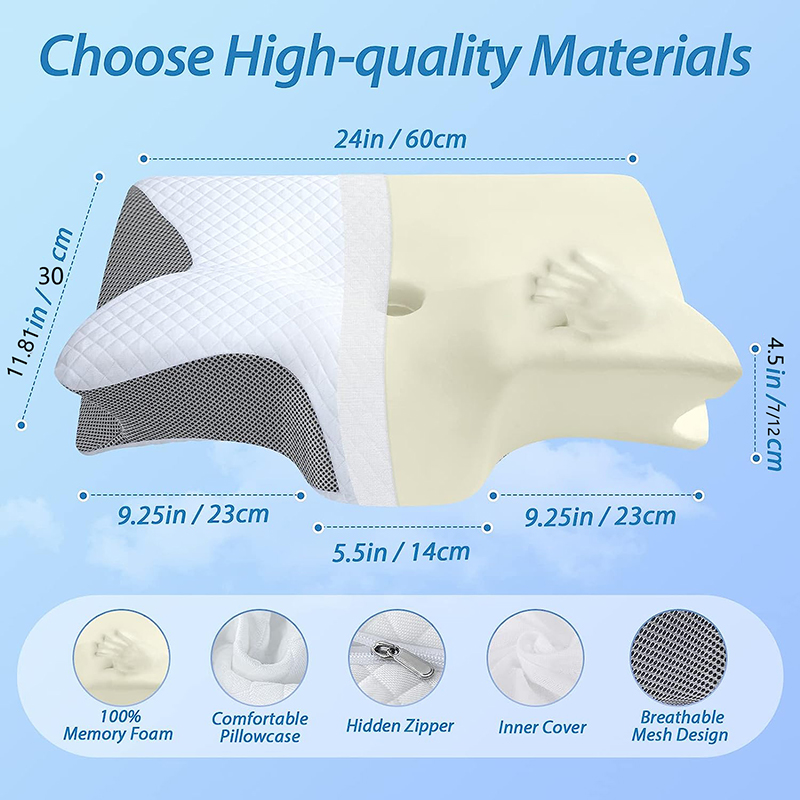 New Memory Foam Cervical Pillo - Memory Foam Orthopedic Pillow Neck Pain review and price