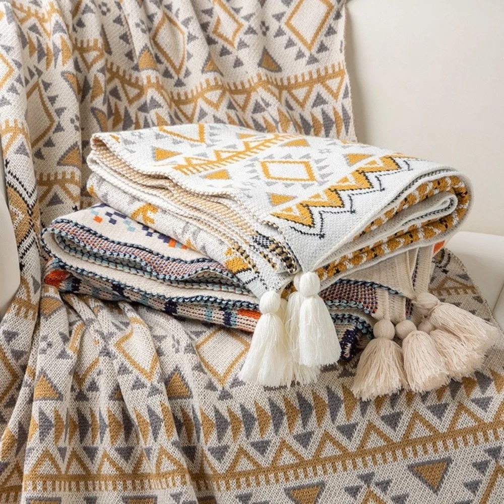 Vintage Chunky Knit Boho Throw - Boho Throw Blanket Fringe review and price