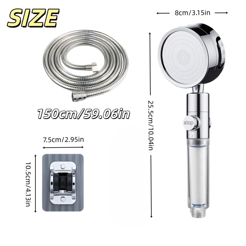 Visible Filter Window High Pre - High Pressure Shower Head Handheld review and price