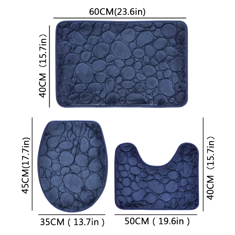 3PCS/Set Bath Mats Nonslip Sof - Quick Dry Diatomite Bath Mat review and price