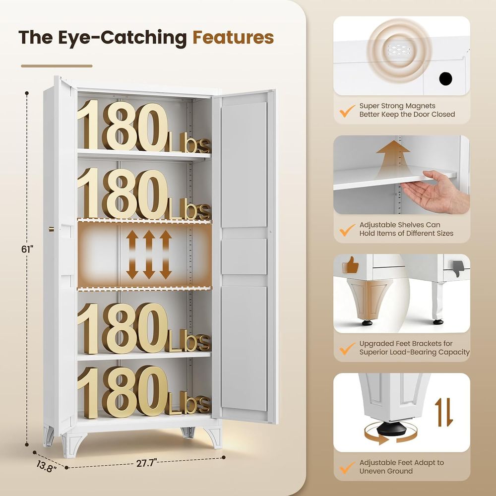Metal Storage Cabinet with 2 D - Kitchen review and price