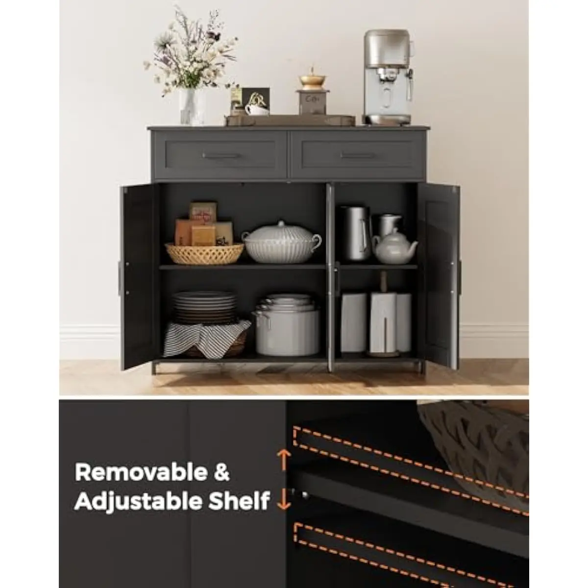 Coffee Bar Storage Cabinet wit - Storage & Organization review and price