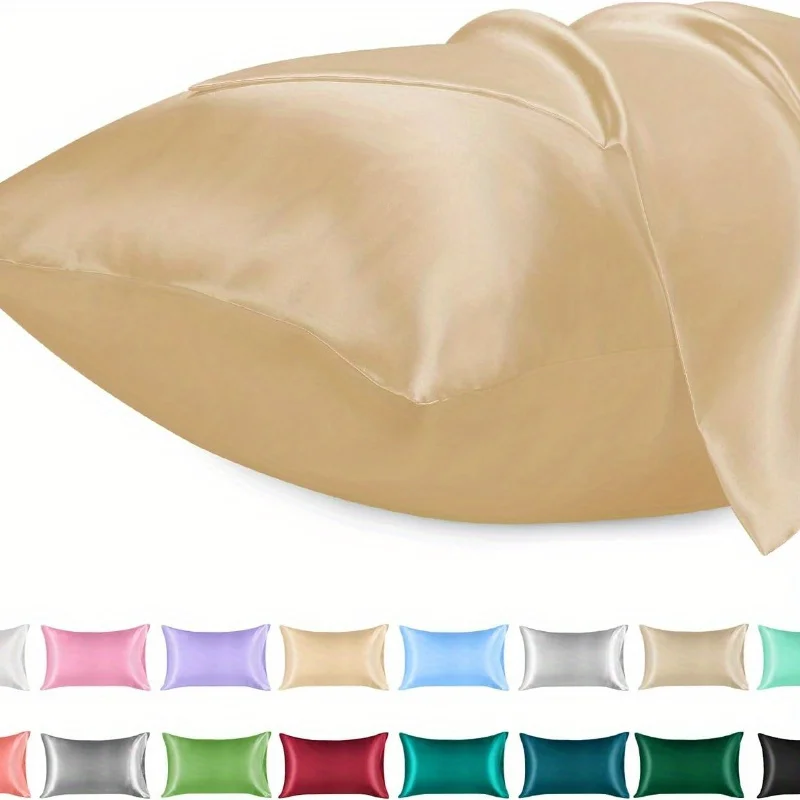1PC Satin Pillowcase for Hair  - Satin Silk Pillowcase Hair Skin review and price