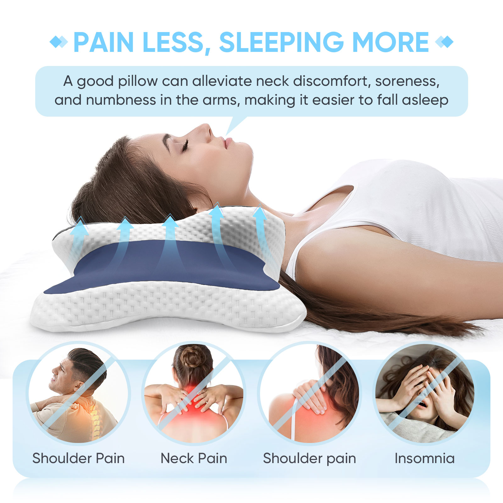 Memory Foam Pillow Cervical Pi - Memory Foam Orthopedic Pillow Neck Pain review and price