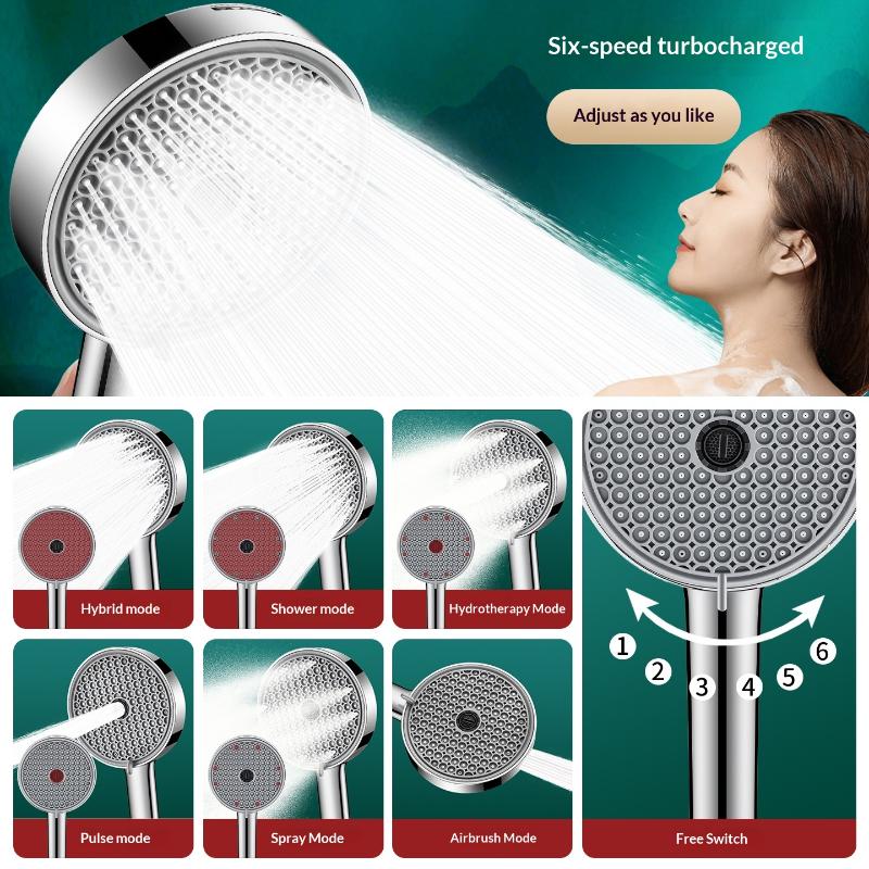 New 6 Modes Adjustable Handhel - High Pressure Shower Head Handheld review and price
