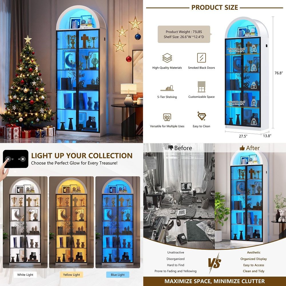 Display Cabinet with Doors and - Storage & Organization review and price