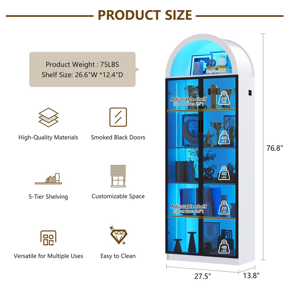 Display Cabinet with Doors and - Storage & Organization review and price