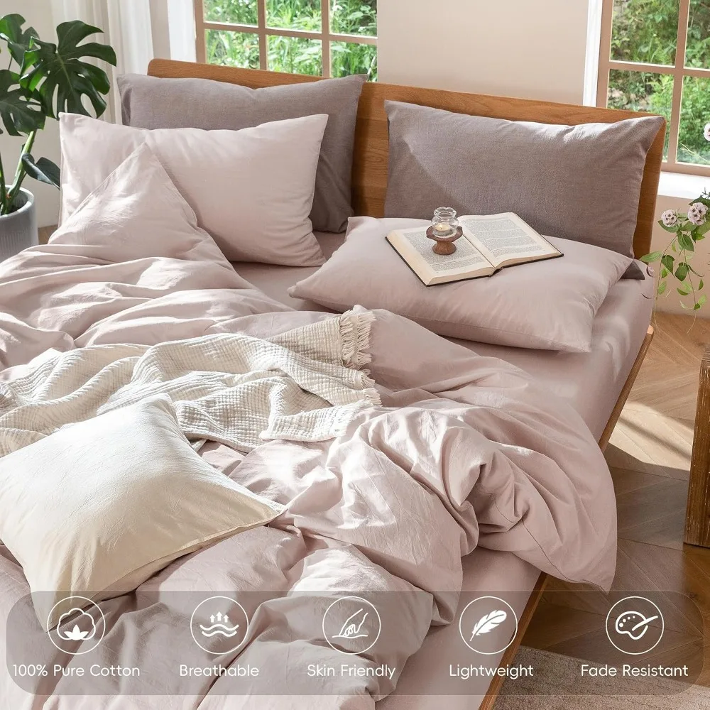 Duvet Cover Set 100% Washed Co - Duvet Cover Sets With Zipper review and price