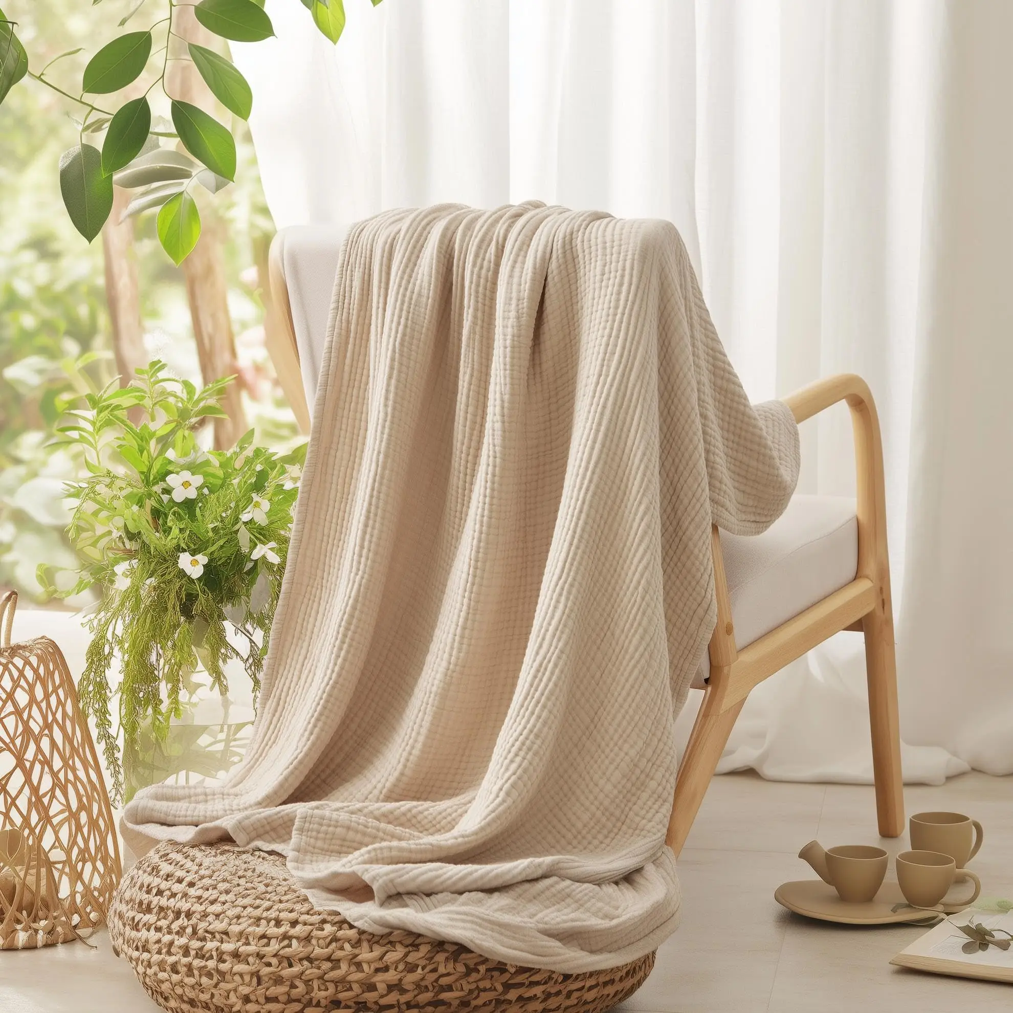 100% Cotton Blanket for Bed So - Muslin Cotton Bedspread review and price