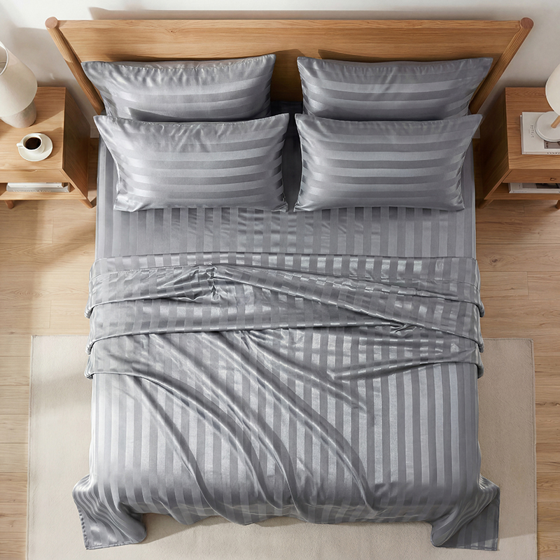Wrinkle Resistant Striped Sati - Fitted Bed Sheets Deep Pocket review and price
