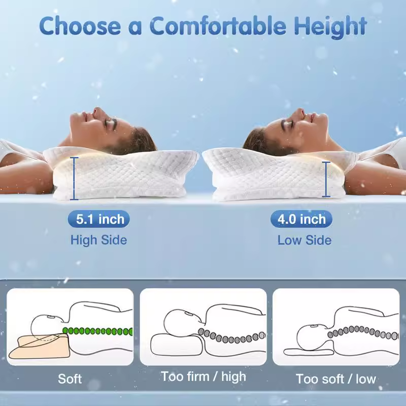 Ergonomic Orthopedic Memory Fo - Memory Foam Orthopedic Pillow Neck Pain review and price
