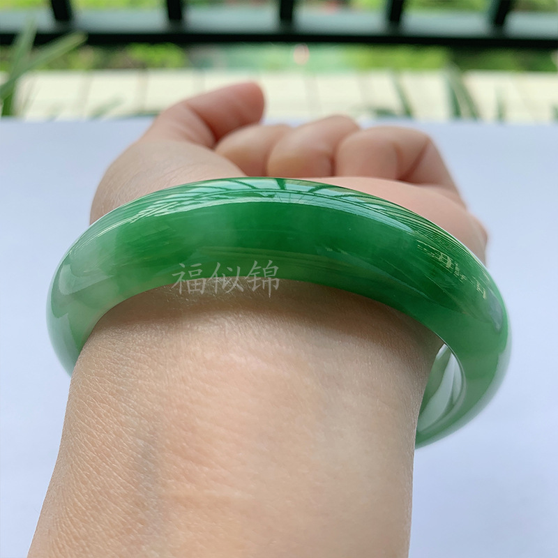 Old Mine Icy Jadeite Bracelet, - Lighting review and price