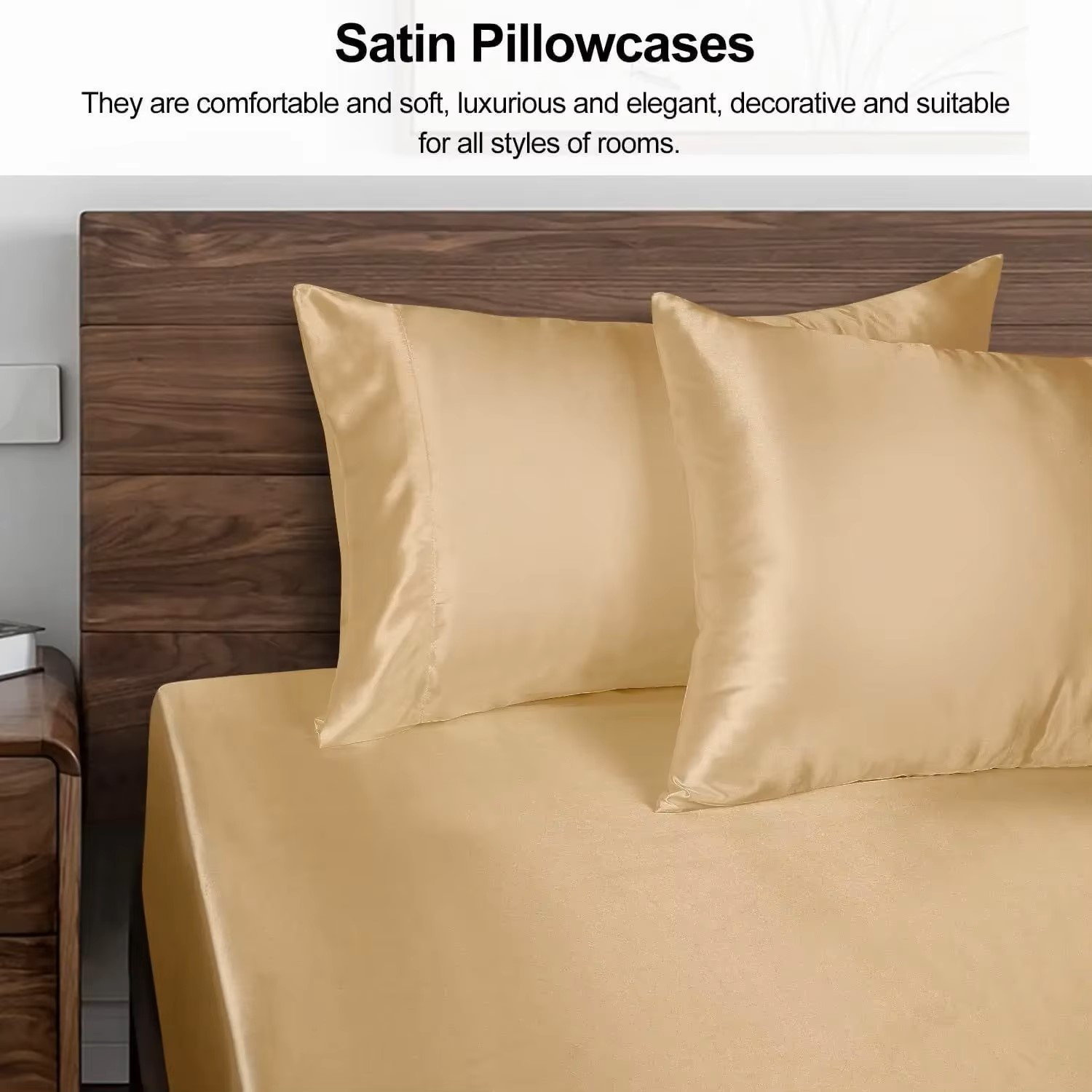 1PC Satin Pillowcase for Hair  - Satin Silk Pillowcase Hair Skin review and price