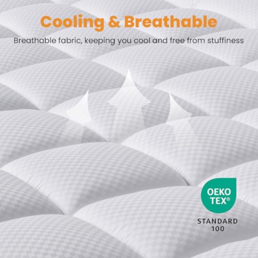 Size Mattress Pad - Cooling Br - Waterproof Mattress Protector Breathable review and price