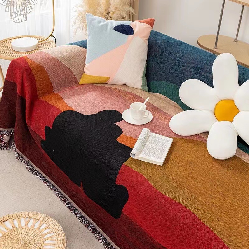 Abstract Art Sofa Blanket Boho - Boho Throw Blanket Fringe review and price