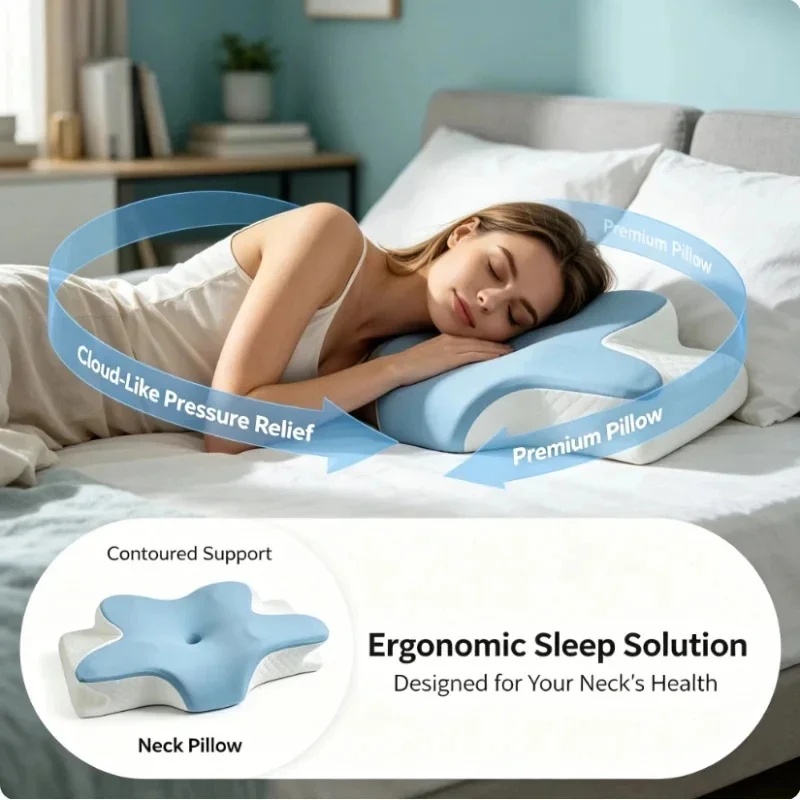 Breathable Cooling Memory Foam - Memory Foam Orthopedic Pillow Neck Pain review and price