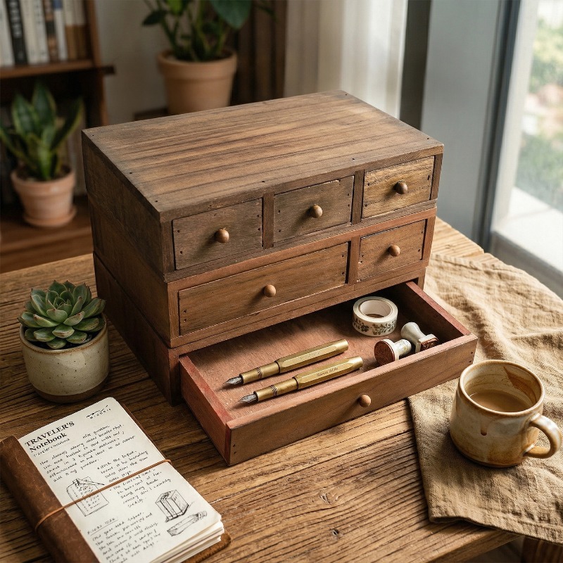 Wooden Desktop Storage Box Mon - Storage & Organization review and price